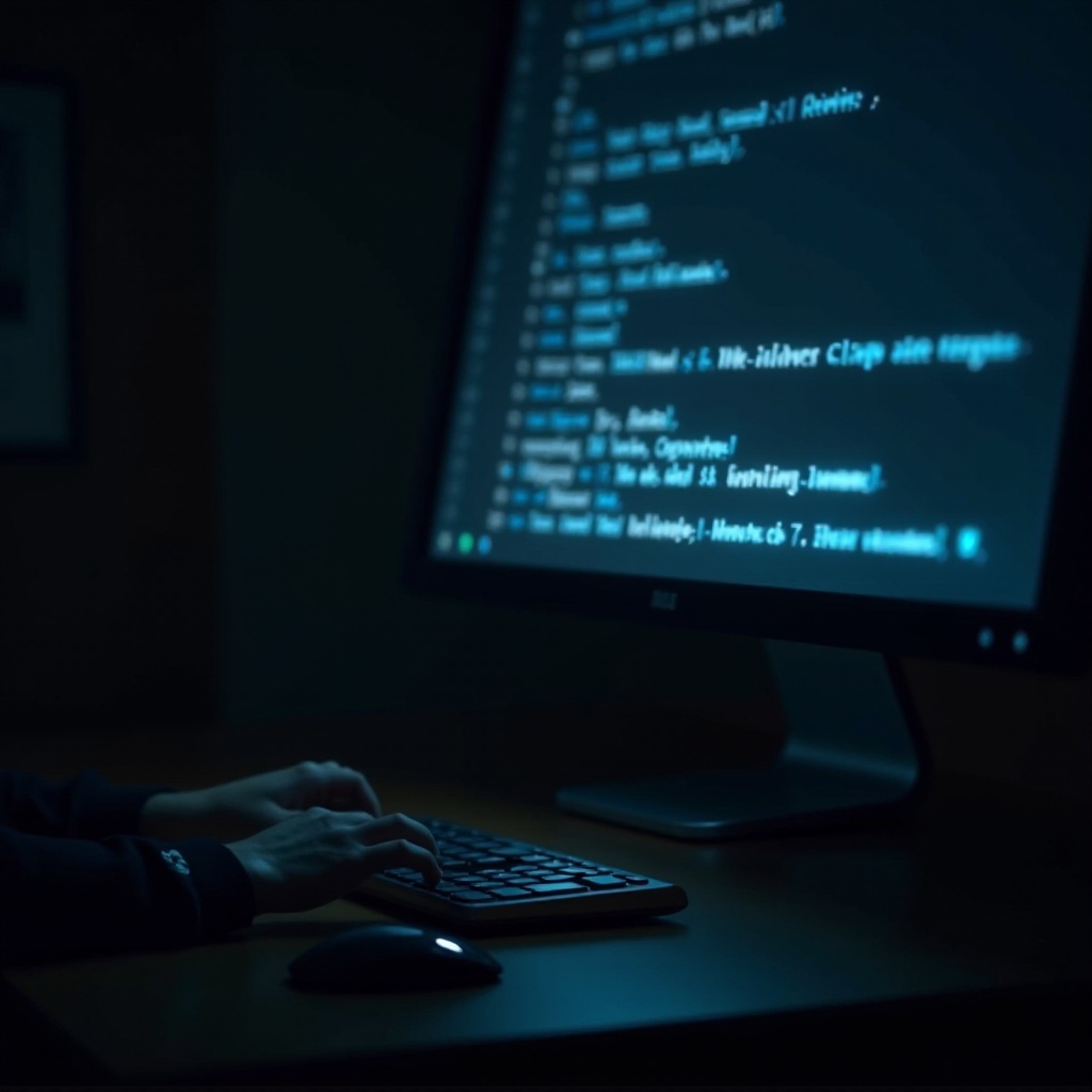 lumina trimisă de computer clipește constant