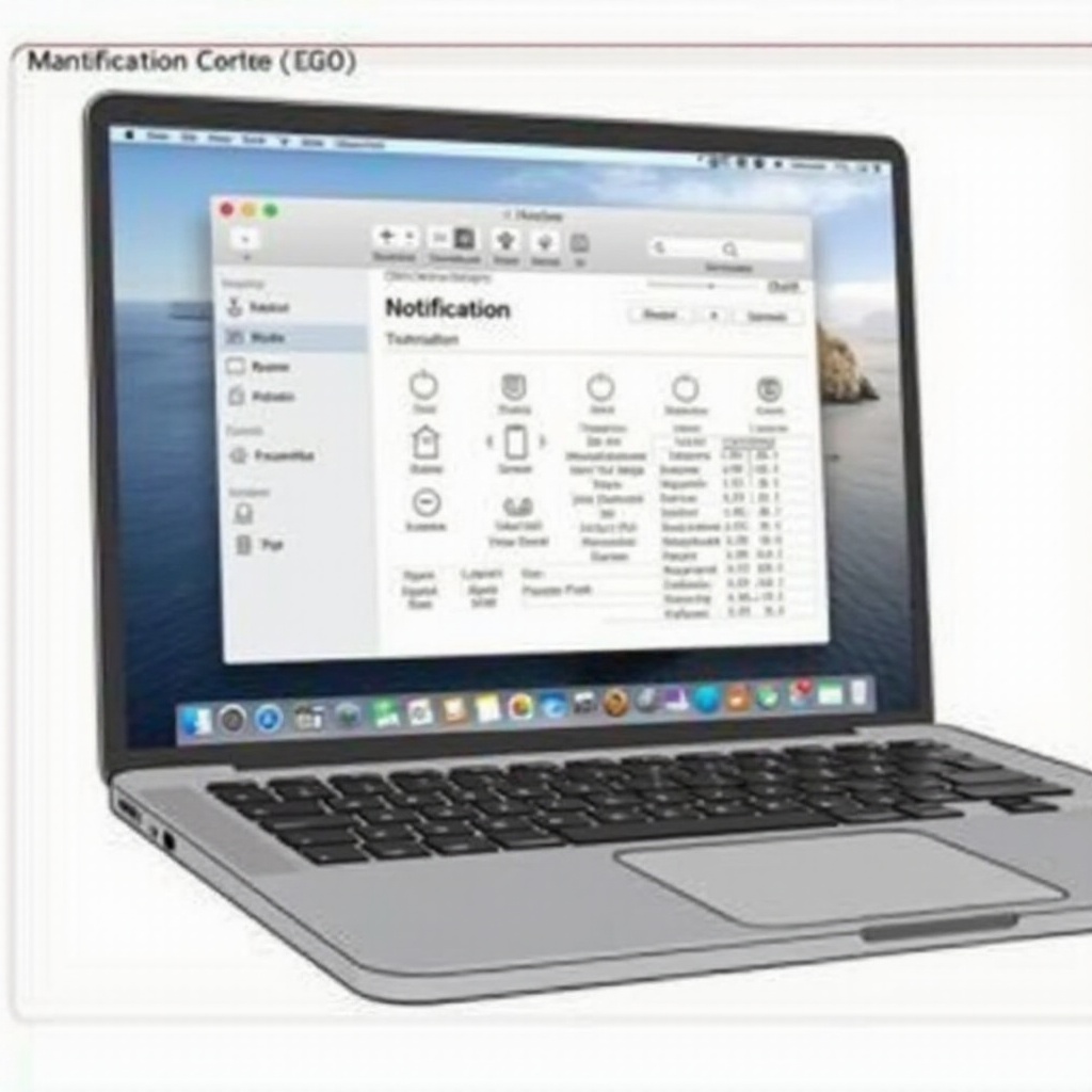 unde este centrul de notificări pe macbook
