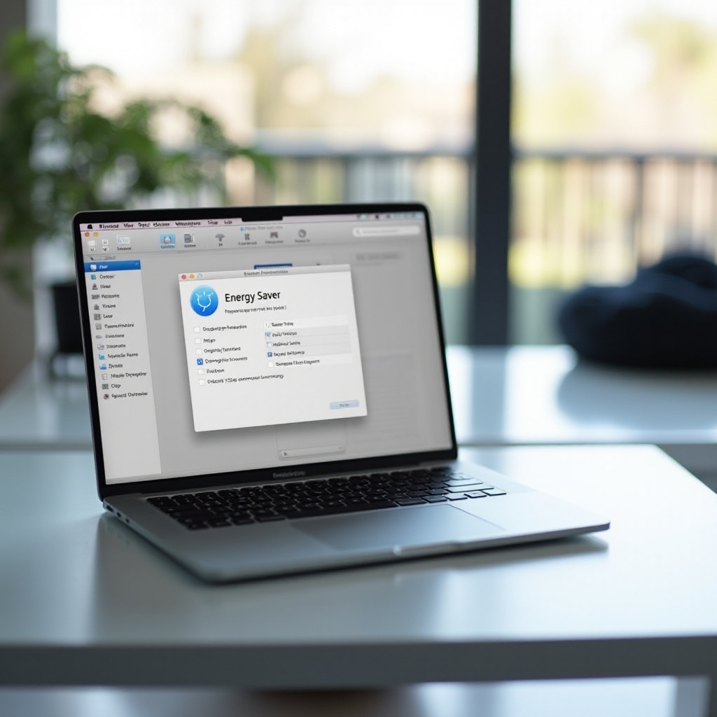 where is energy saving setting on macbook pro
