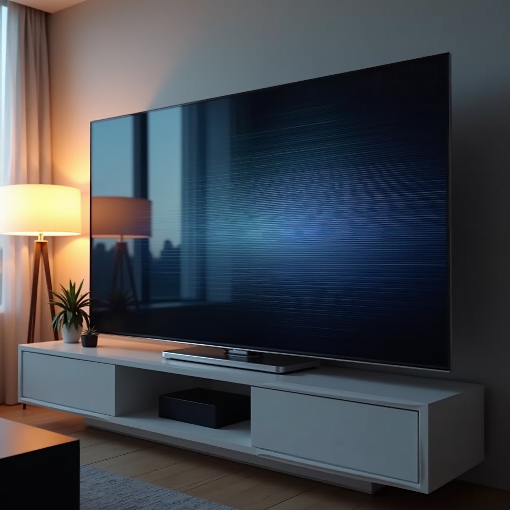 телевизор Vizio мига с хоризонтални линии
