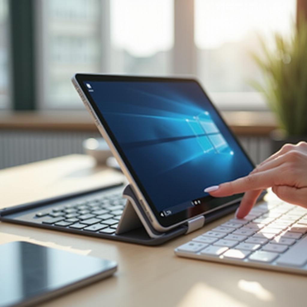 tablet z systemem Windows z klawiaturą