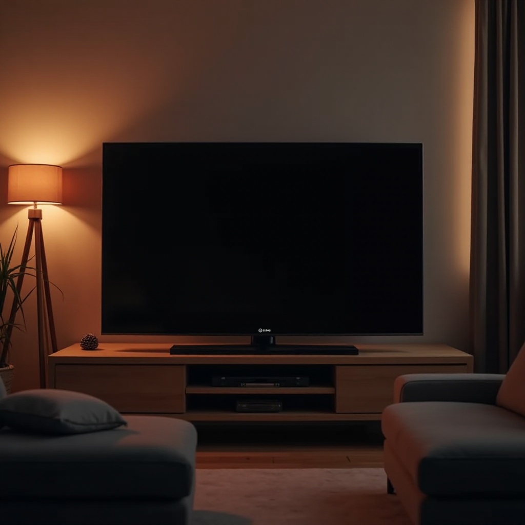 Црни екран телевизије са звуком LG