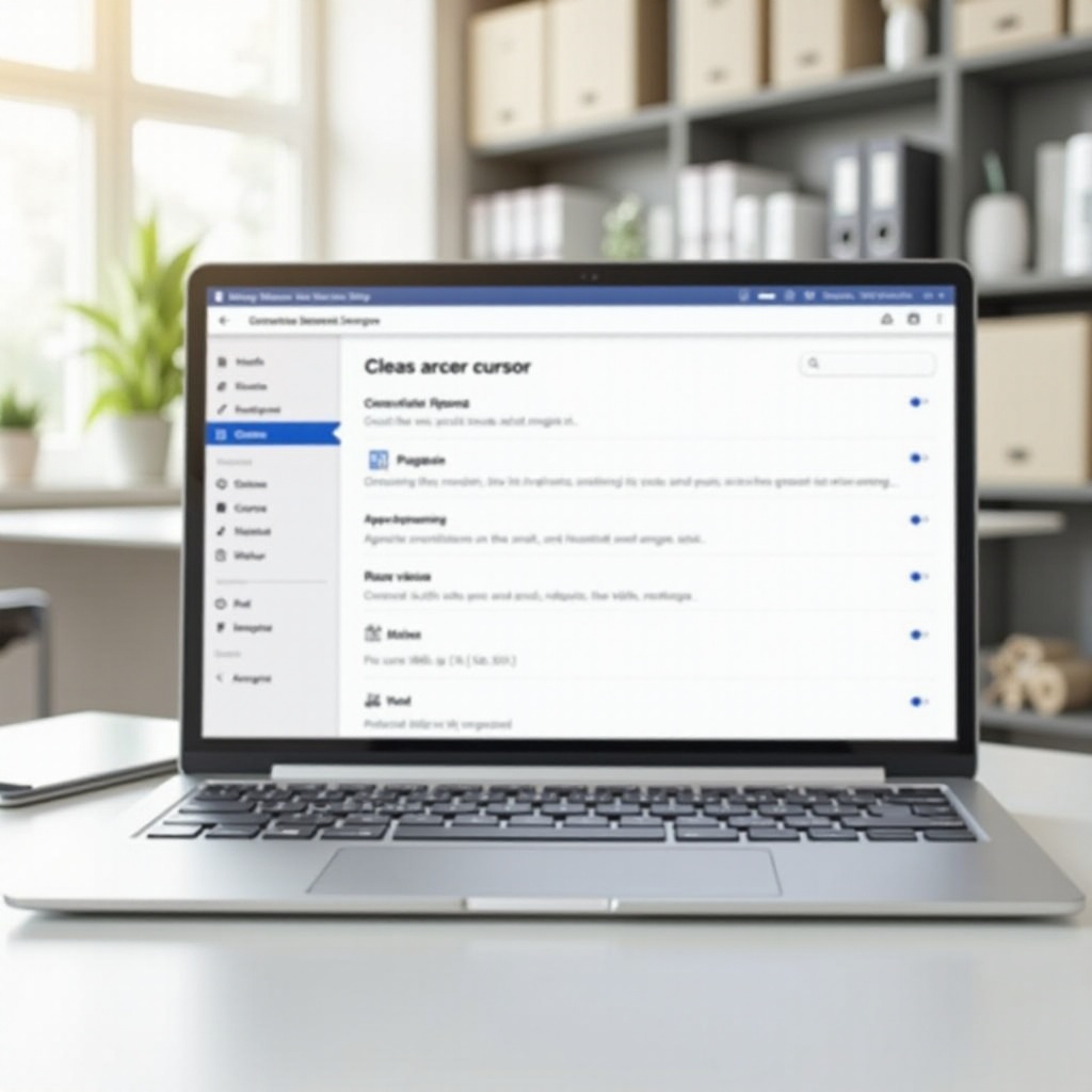 как использовать настройки курсора на Chromebook