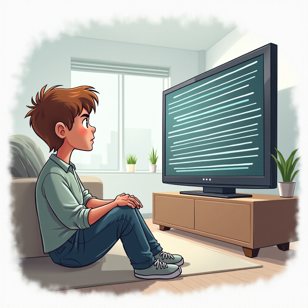 линии на телевизоре