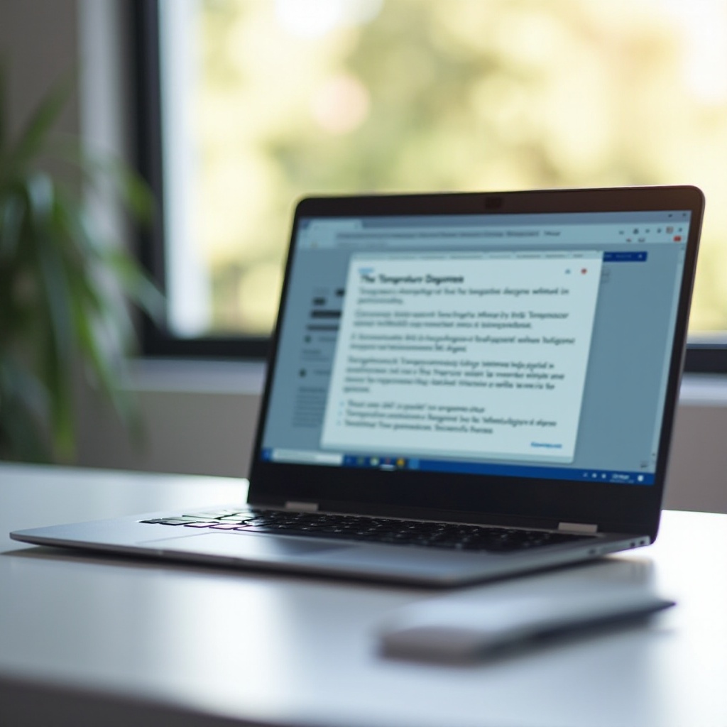 jak znaleźć znak stopnia temperatury na Chromebooku