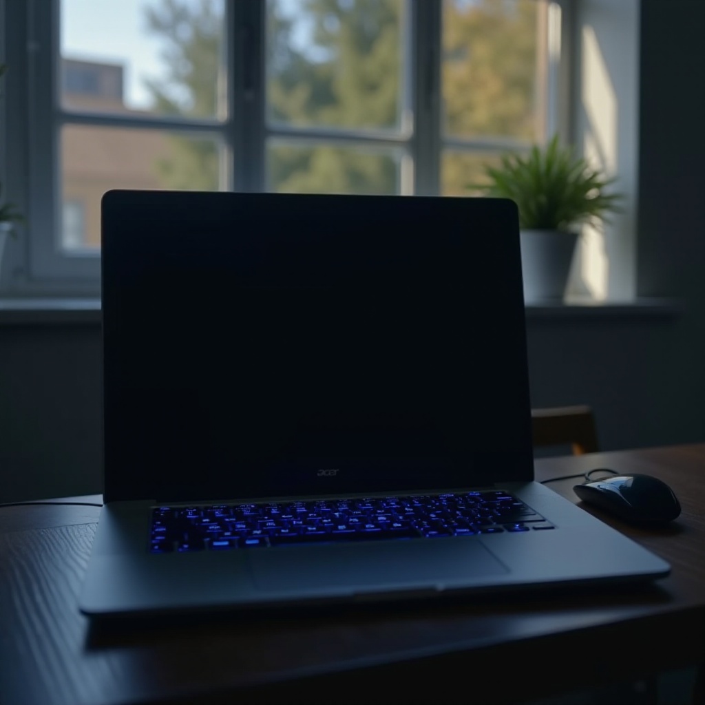 лаптопът Acer не се включва, но светва синя светлина