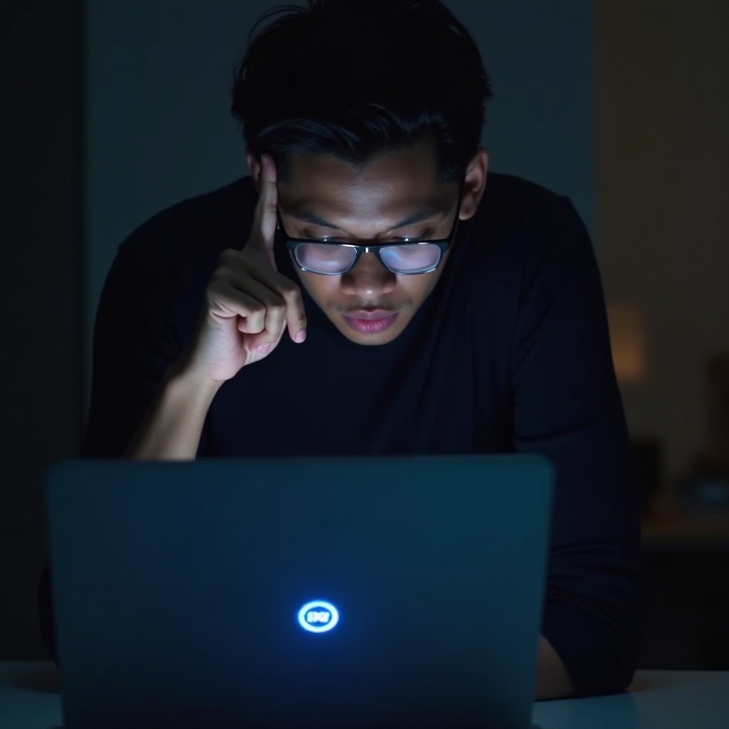 ноутбук Acer не включается, горит синий индикатор