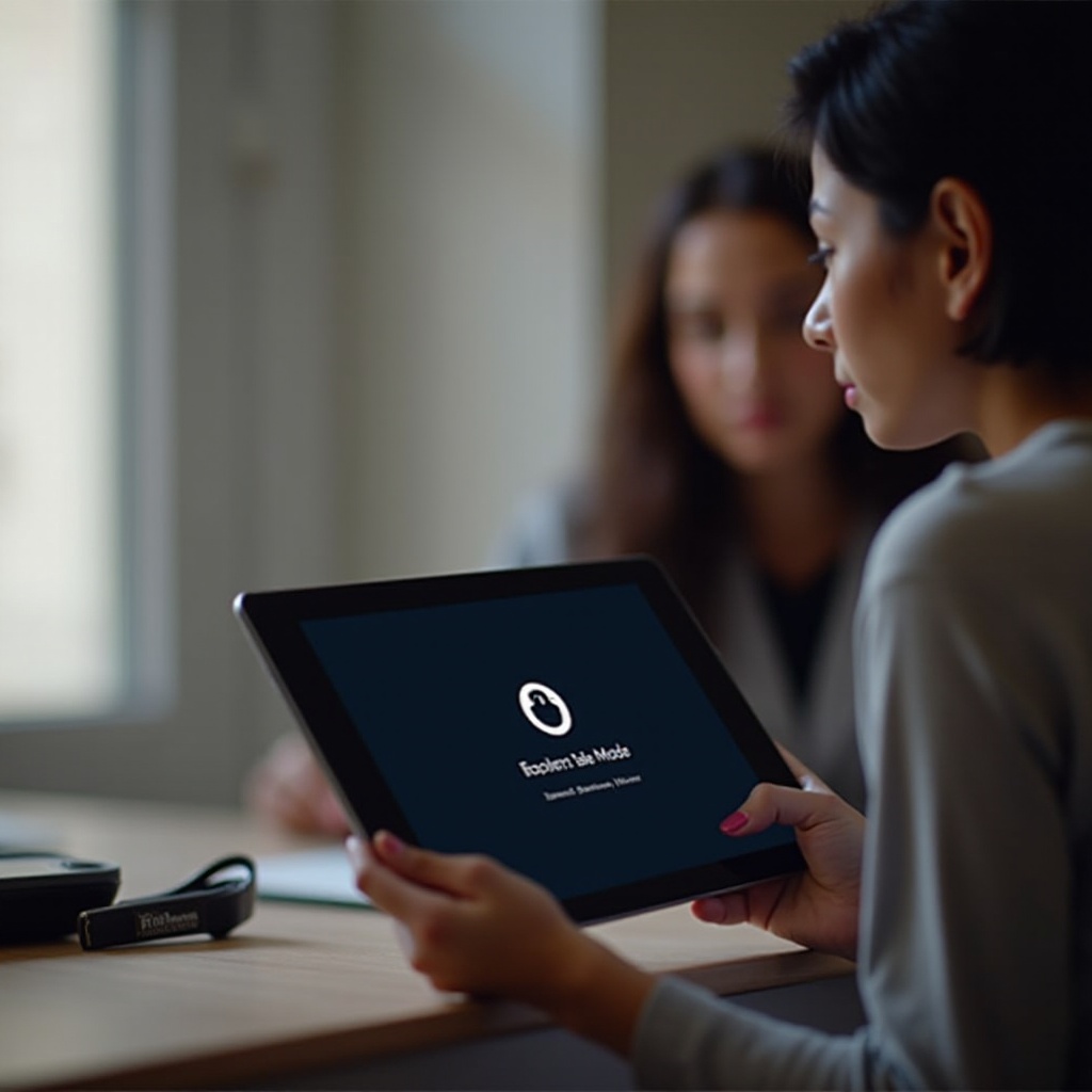 планшет Lenovo в безопасном режиме