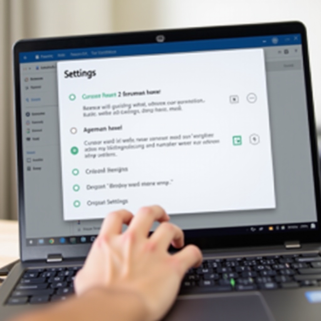 cum se utilizează setările cursorului pe Chromebook