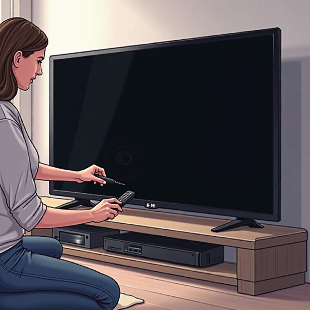 شاشة تلفاز سوداء مع صوت LG