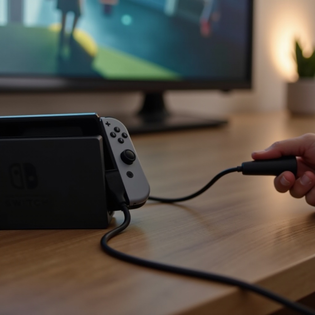 nintendo switch podłączony do telewizora