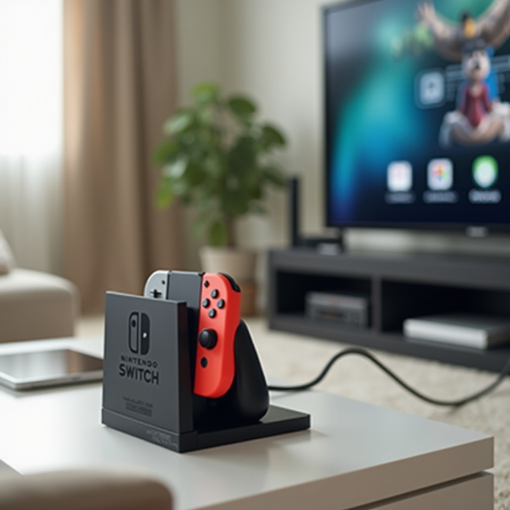 nintendo switch свързан към телевизор