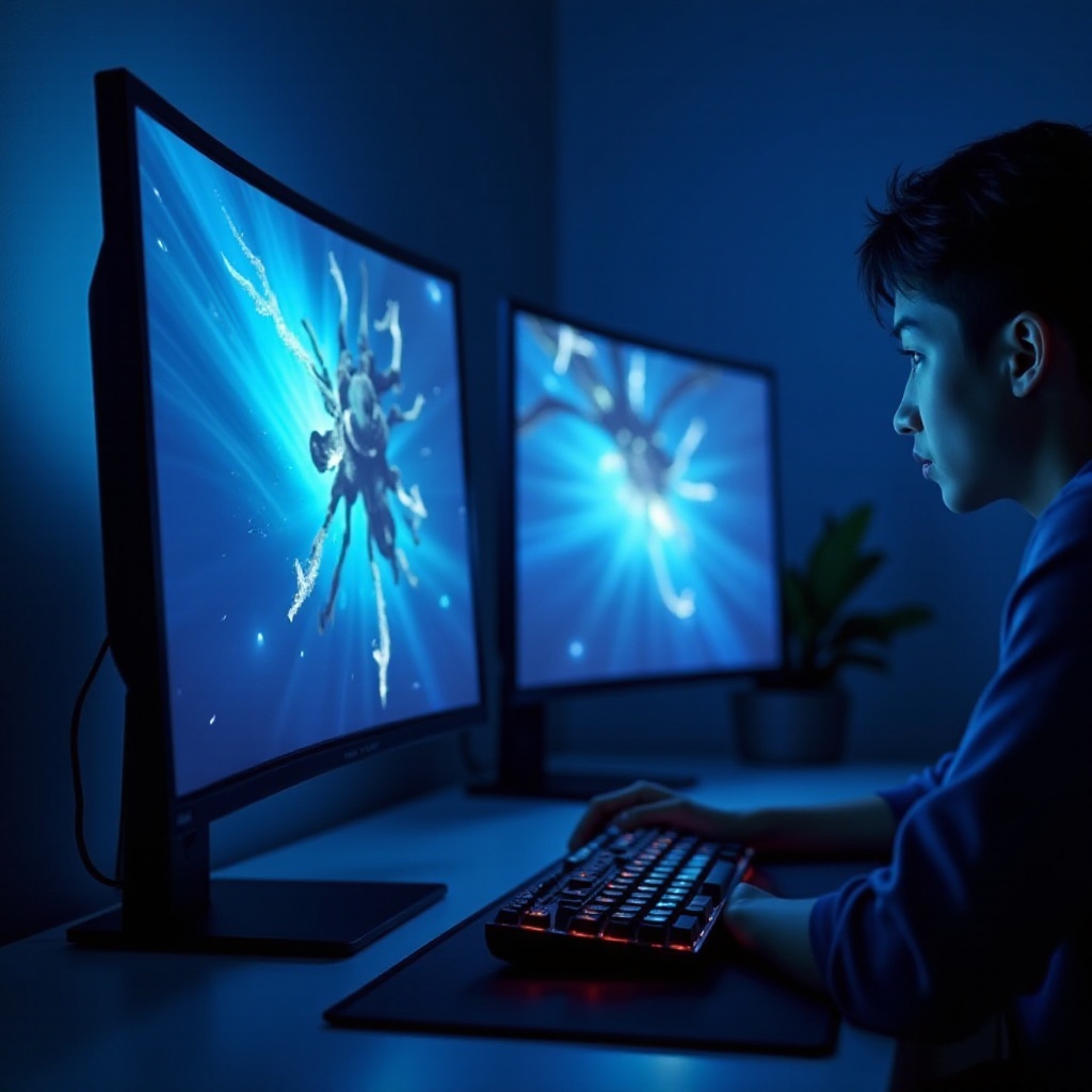 الشاشة الوامضة عند لعب الألعاب