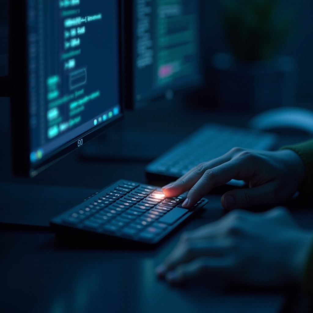الضوء الذي يرسله الكمبيوتر يومض باستمرار