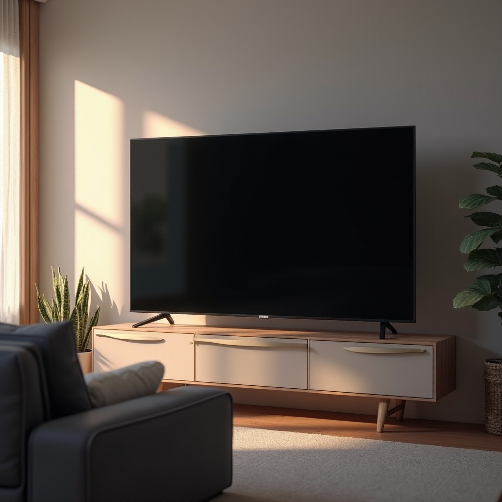 Черный экран телевизора с звуком LG